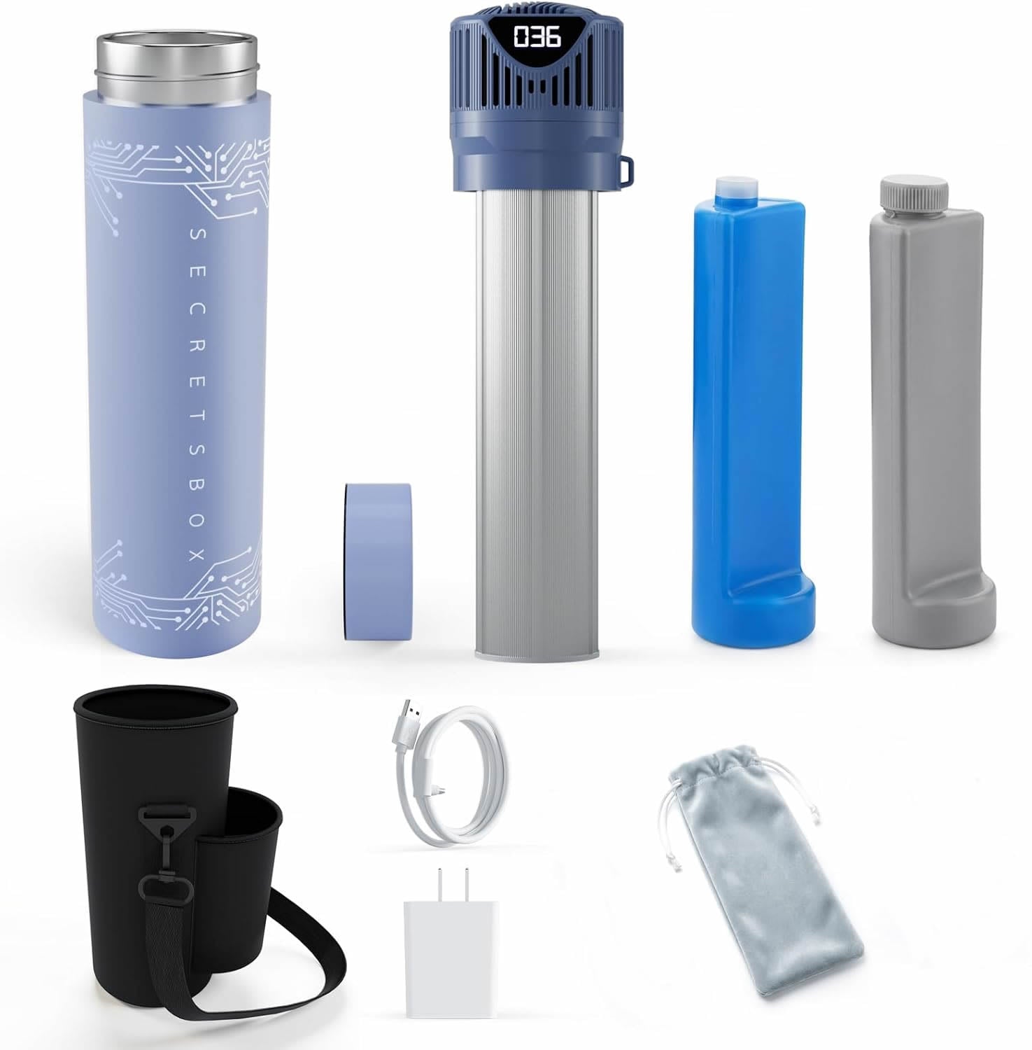 Electric Insulin Cooler Travel Case, 4 Pens Mini Medication Fridge with Biogel, USB Medicine Cooler Keeps Dynamic Temp 36-46℉