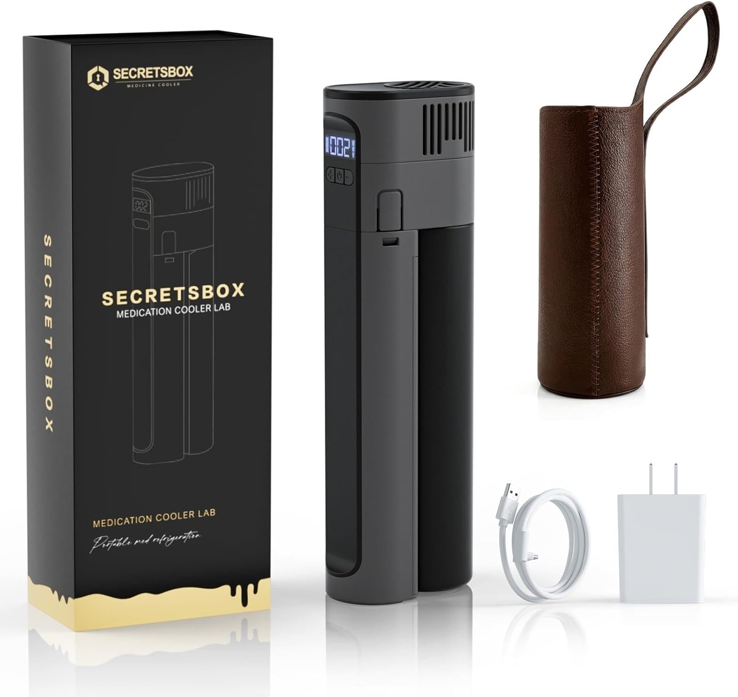 Electric Insulin Cooler Travel, 1 Pen Mini Medication Fridge with Battery