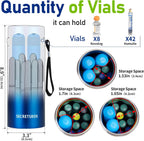 42H 1-8 Insulin Pens Cooler Travel Case Portable Medicine Travel Cooler TSA Approved, Big Diabetic Medication Cooler for Travel EpiPen Carry Case with Adjustable Biogel