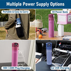 Electric Insulin Cooler Travel Case, 4 Pens Mini Medication Fridge with Biogel, USB Medicine Cooler Keeps Dynamic Temp 36-46℉